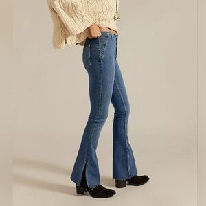 Free People - Level Up Slit Slim Fit Flare Jeans denim pants bottoms